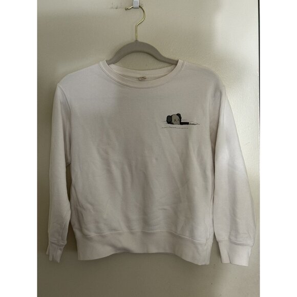 Uniqlo x Kaws UT Phaidon Beige Sweatshirt Long Sleeve Size 150 Boy Girl - Picture 1 of 12